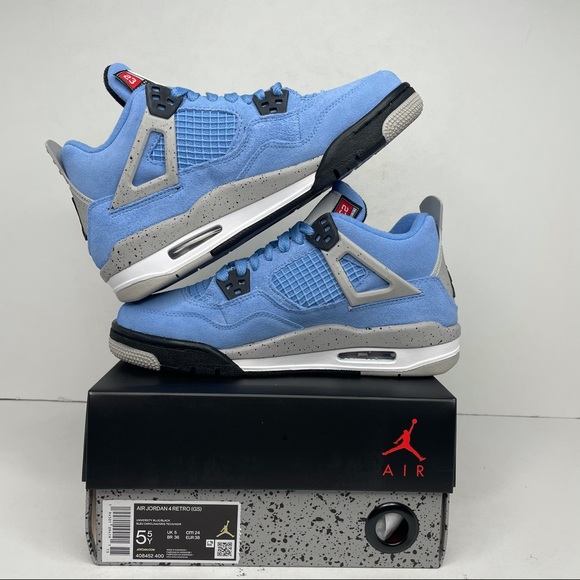 Nike Air Jordan 4 Retro GS “University Blue/UNC” - Picture 3 of 4